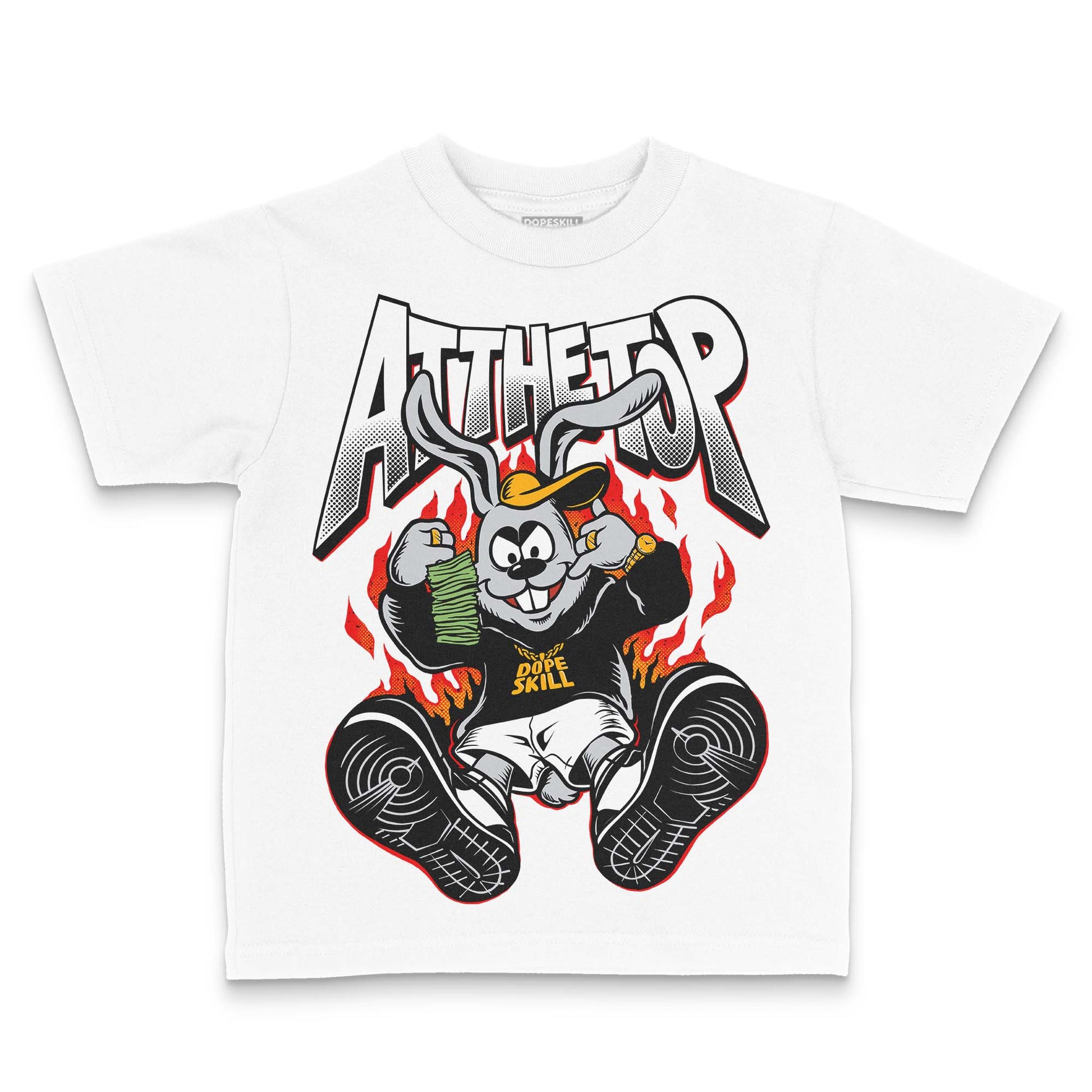 Black and White Sneakers DopeSkill Toddler Kids T-shirt At The Top Graphic Streetwear - White