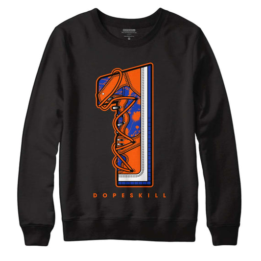 Dunk Low Futura Orange Blaze DopeSkill Sweatshirt No.1 Graphic Streetwear - Black