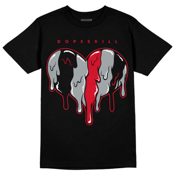 AJ 4 Bred DopeSkill T-Shirt Slime Drip Heart Graphic