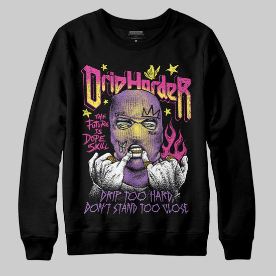 PURPLE Sneakers DopeSkill Sweatshirt Drip Harder Graphic Streetwear - Black