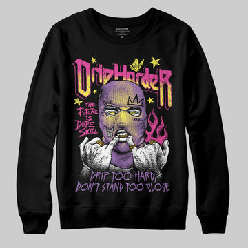 PURPLE Sneakers DopeSkill Sweatshirt Drip Harder Graphic Streetwear - Black