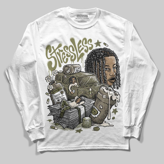 Jordan 3 “Medium Olive” aka “Family Affair” DopeSkill Long Sleeve T-Shirt Stressless Graphic Streetwear - White