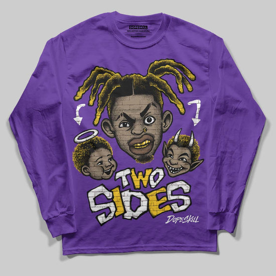 PURPLE Sneakers DopeSkill Long Sleeve T-Shirt Two Sides Graphic Streetwear - Purple