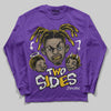 PURPLE Sneakers DopeSkill Long Sleeve T-Shirt Two Sides Graphic Streetwear - Purple
