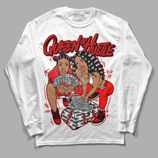 Jordan 1 Retro High OG "Satin Bred" DopeSkill Long Sleeve T-Shirt Queen Of Hustle Graphic Streetwear - White