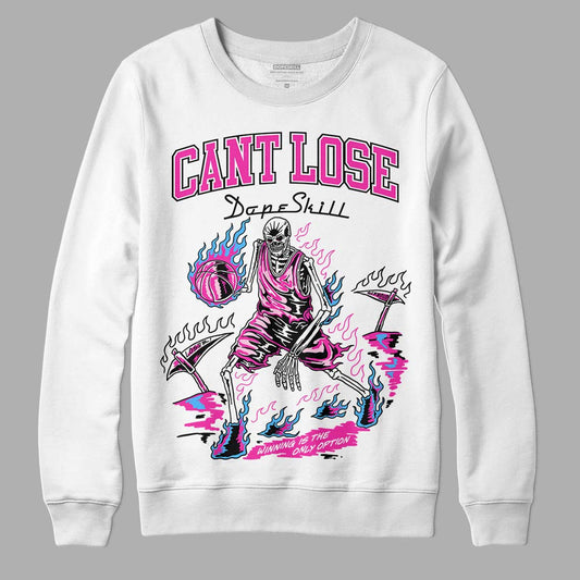 Pink Sneakers DopeSkill Sweatshirt Cant Lose Graphic Streetwear - White