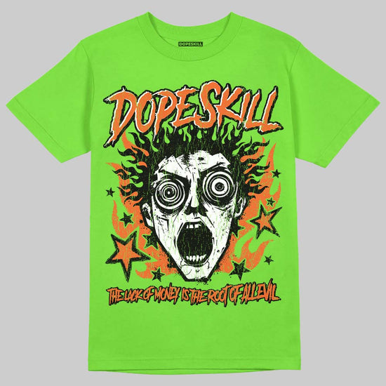 Neon Green Sneakers DopeSkill T-Shirt Root of Evil Graphic Streetwear - Lime