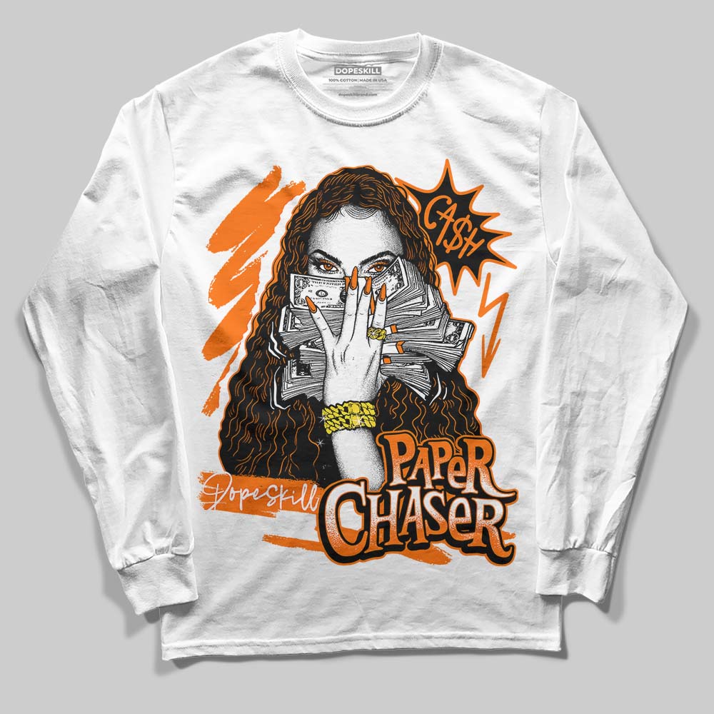 Orange, Black & White Sneakers DopeSkill Long Sleeve T-Shirt NPC Graphic Streetwear  - WHite