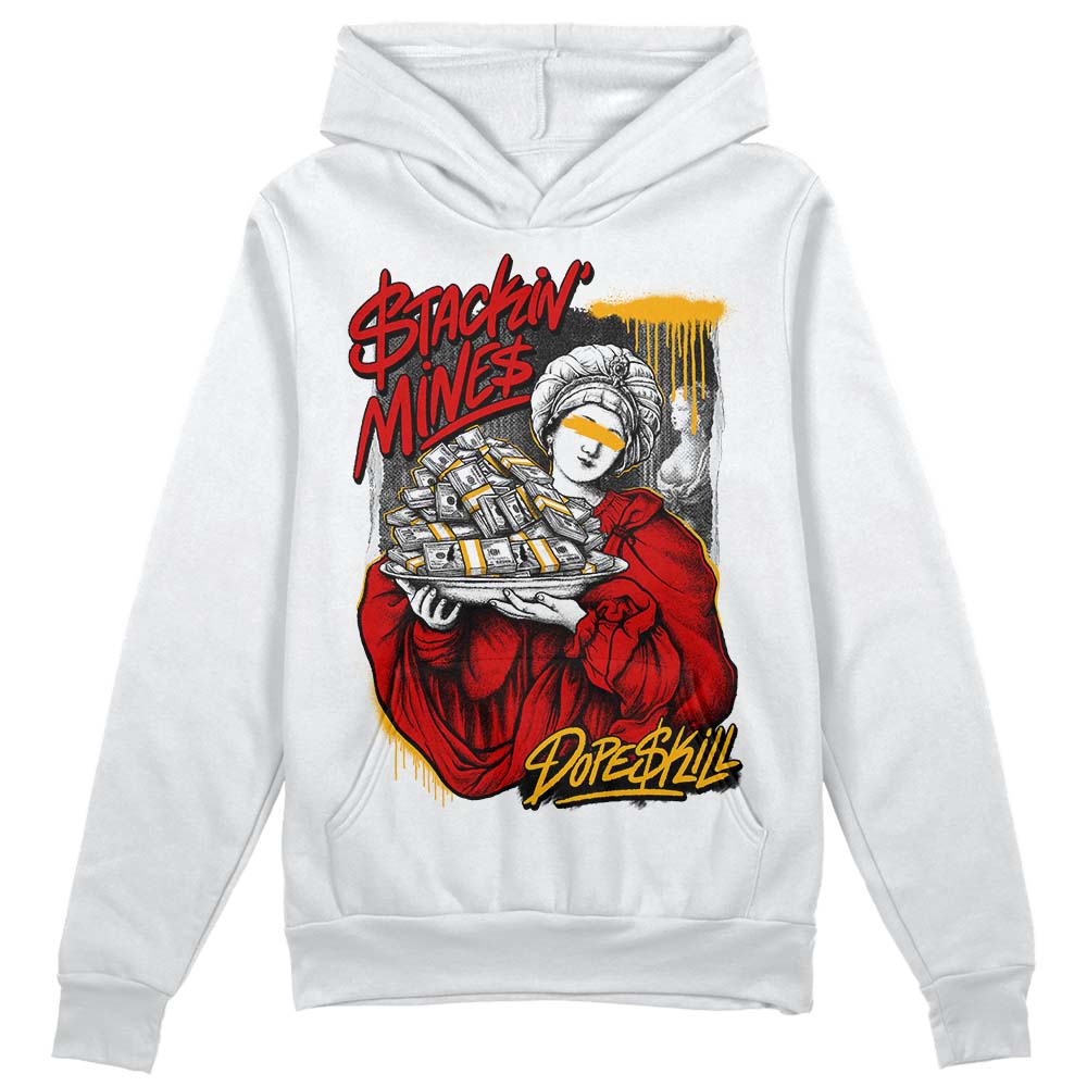 Jordan 7 Citrus DopeSkill Hoodie Sweatshirt Stackin Mines Graphic Streetwear - White 