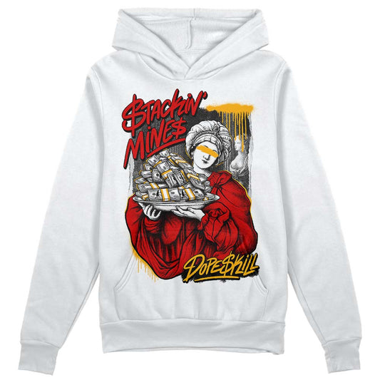 Jordan 7 Citrus DopeSkill Hoodie Sweatshirt Stackin Mines Graphic Streetwear - White 