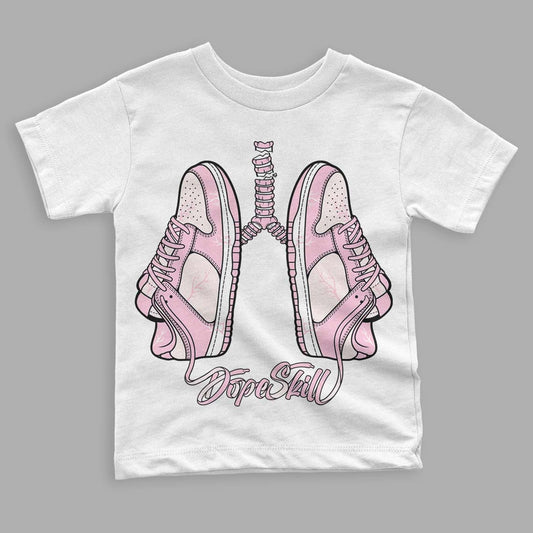 Dunk Low LX Pink Foam DopeSkill Toddler Kids T-shirt Breathe Graphic Streetwear - White