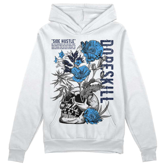 Jordan Spiz’ike Low “White/Obsidian” DopeSkill Hoodie Sweatshirt Side Hustle Graphic Streetwear - White