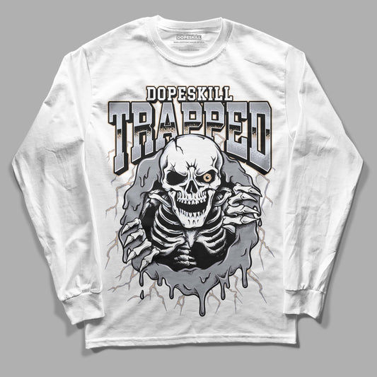 Jordan 4 Retro Frozen Moments DopeSkill Long Sleeve T-Shirt Trapped Halloween Graphic Streetwear - White 