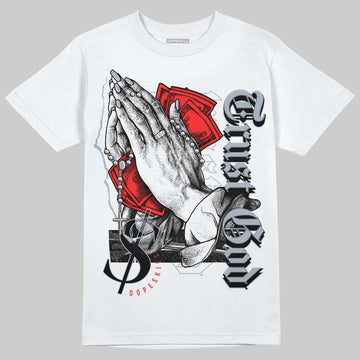 Jordan 3 Retro White Cement Reimagined DopeSkill T-Shirt Trust God Graphic Streetwear - White 