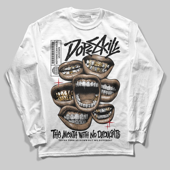 Nigel Sylvester x Jordan 1 Low OG “Nitro” DopeSkill Long Sleeve T-Shirt The Mouth With No Droughts Graphic Streetwear - White 