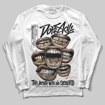 Nigel Sylvester x Jordan 1 Low OG “Nitro” DopeSkill Long Sleeve T-Shirt The Mouth With No Droughts Graphic Streetwear - White 