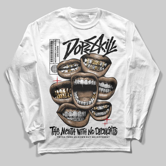 Nigel Sylvester x Jordan 1 Low OG “Nitro” DopeSkill Long Sleeve T-Shirt The Mouth With No Droughts Graphic Streetwear - White 