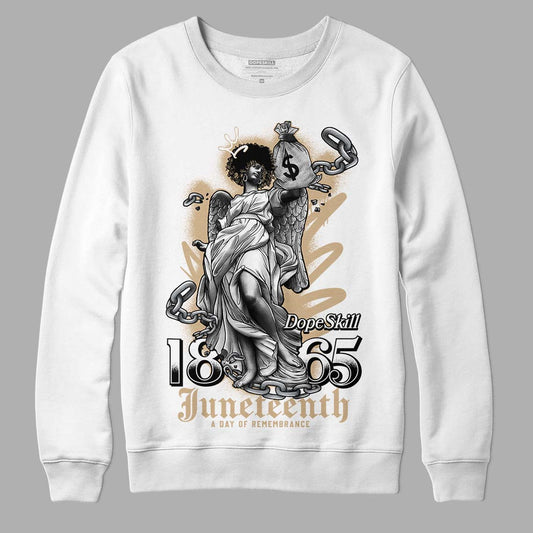 TAN Sneakers DopeSkill Sweatshirt Juneteenth Graphic Streetwear - White