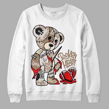 Jordan 5 SE “Sail” DopeSkill Sweatshirt Broken Heart Graphic Streetwear - White