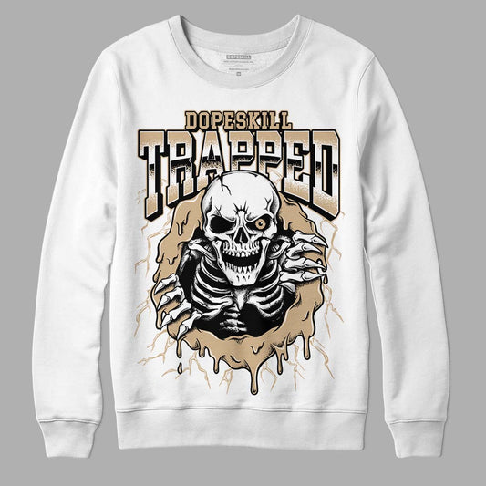 TAN Sneakers DopeSkill Sweatshirt Trapped Halloween Graphic Streetwear - White