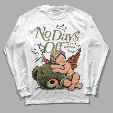 Olive Sneakers DopeSkill Long Sleeve T-Shirt New No Days Off Graphic Streetwear - White