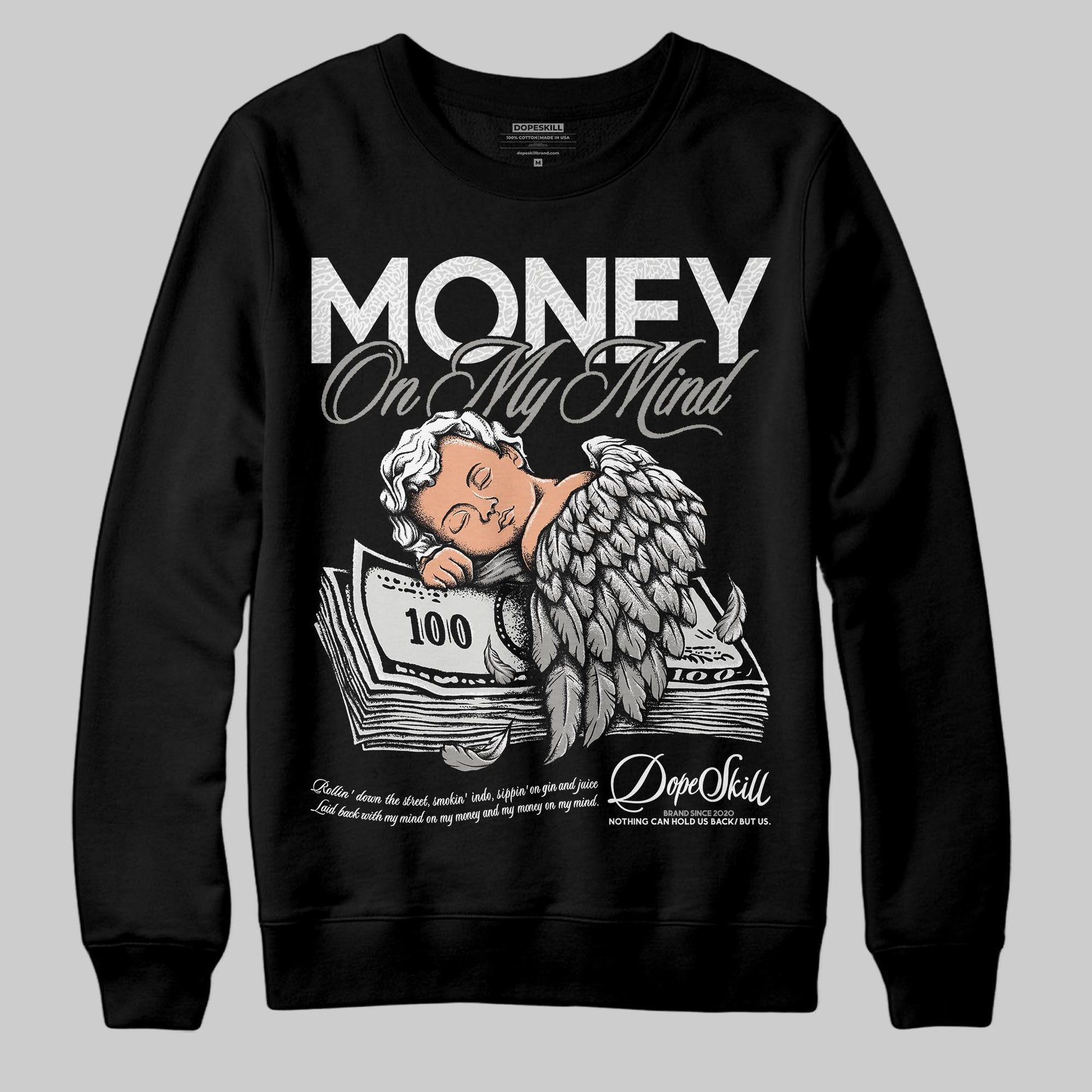 Jordan 3 Retro Pure Money DopeSkill Sweatshirt MOMM Graphic Streetwear - Black