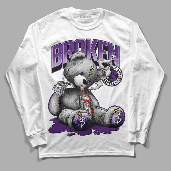 Jordan 12 “Field Purple” DopeSkill Long Sleeve T-Shirt Sick Bear Graphic Streetwear - White