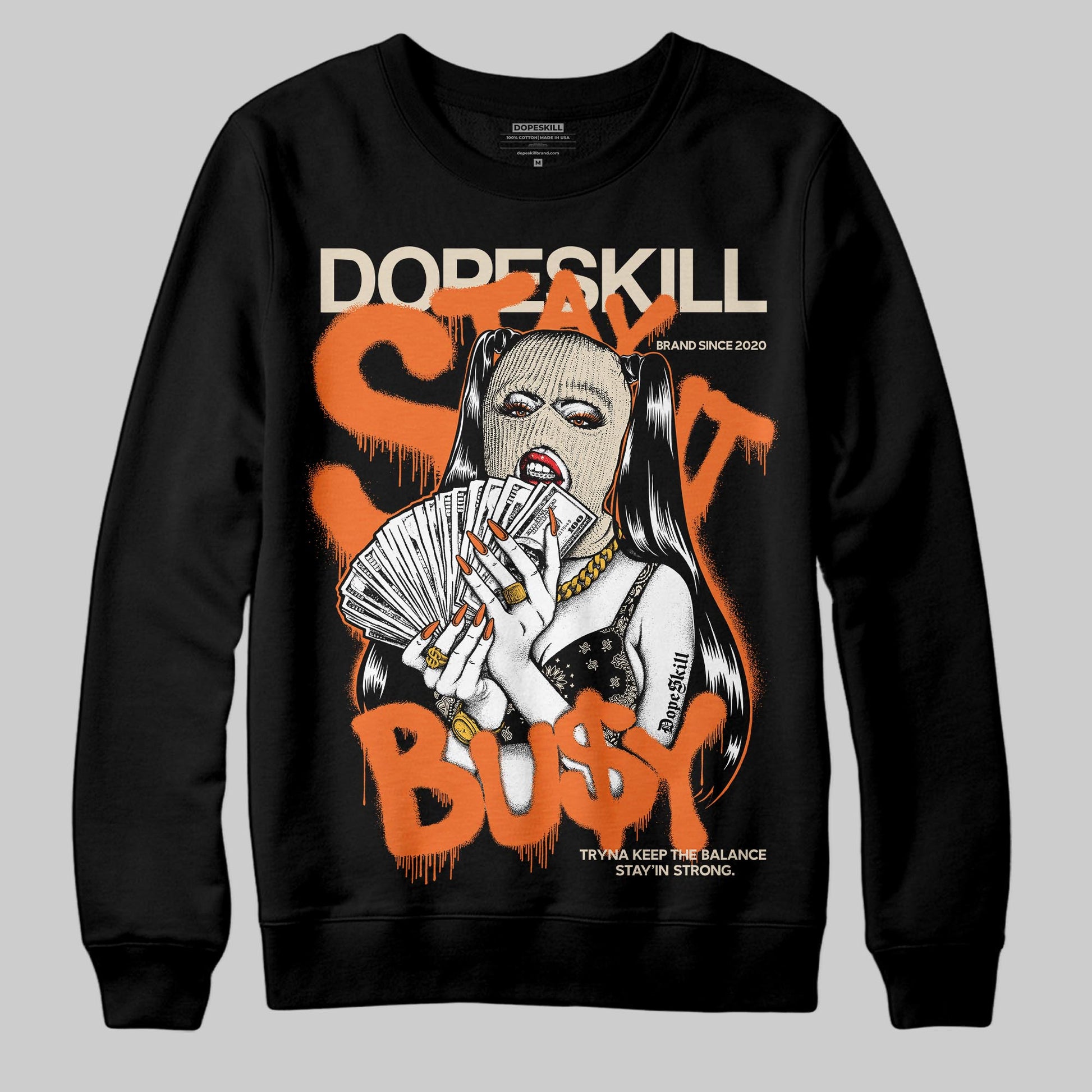 Jordan 3 “Starfish” DopeSkill Sweatshirt Stay It Busy Graphic Streetwear - Black