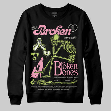 Chase B x Travis Scott x Jordan Jumpman Jack DopeSkill Sweatshirt Broken Bones Graphic Streetwear - Black