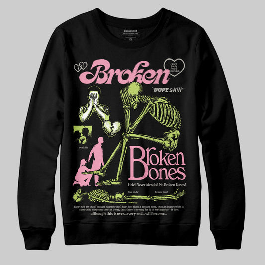 Chase B x Travis Scott x Jordan Jumpman Jack DopeSkill Sweatshirt Broken Bones Graphic Streetwear - Black