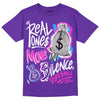 Dunk Low Championship Court Purple DopeSkill Purple T-shirt Real Ones Move In Silence Graphic Streetwear