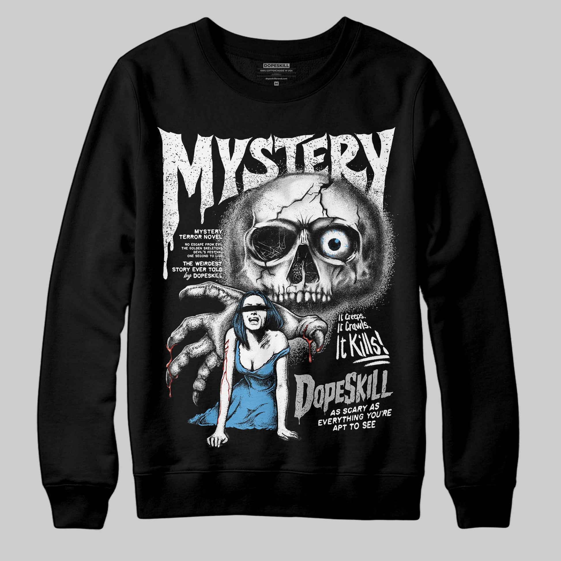 Jordan 10 OG “Steel” DopeSkill Sweatshirt Mystery Ghostly Grasp Graphic Streetwear - Black