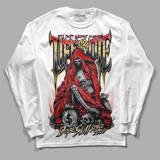 Jordan 5 "Dunk On Mars" DopeSkill Long Sleeve T-Shirt Life or Die Graphic Streetwear - White
