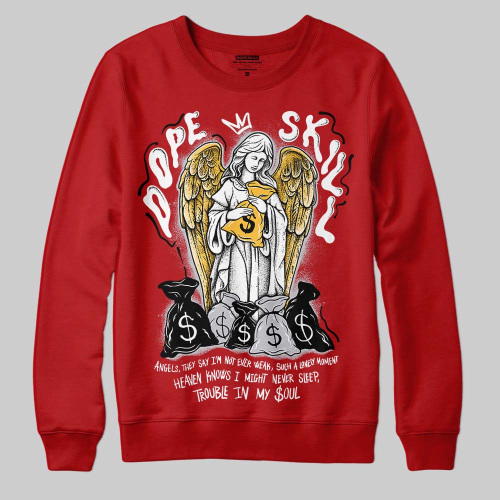 Nigel Sylvester x Air Jordan 4 ‘Brick by Brick’ DopeSkill Sweatshirt Angels Graphic Streetwear - Red