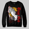 Red Sneakers DopeSkill Sweatshirt Trust God Graphic Streetwear - Black