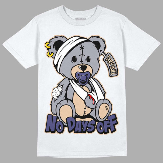 Jordan 4 Retro Frozen Moments DopeSkill T-Shirt Hurt Bear Graphic Streetwear - White 