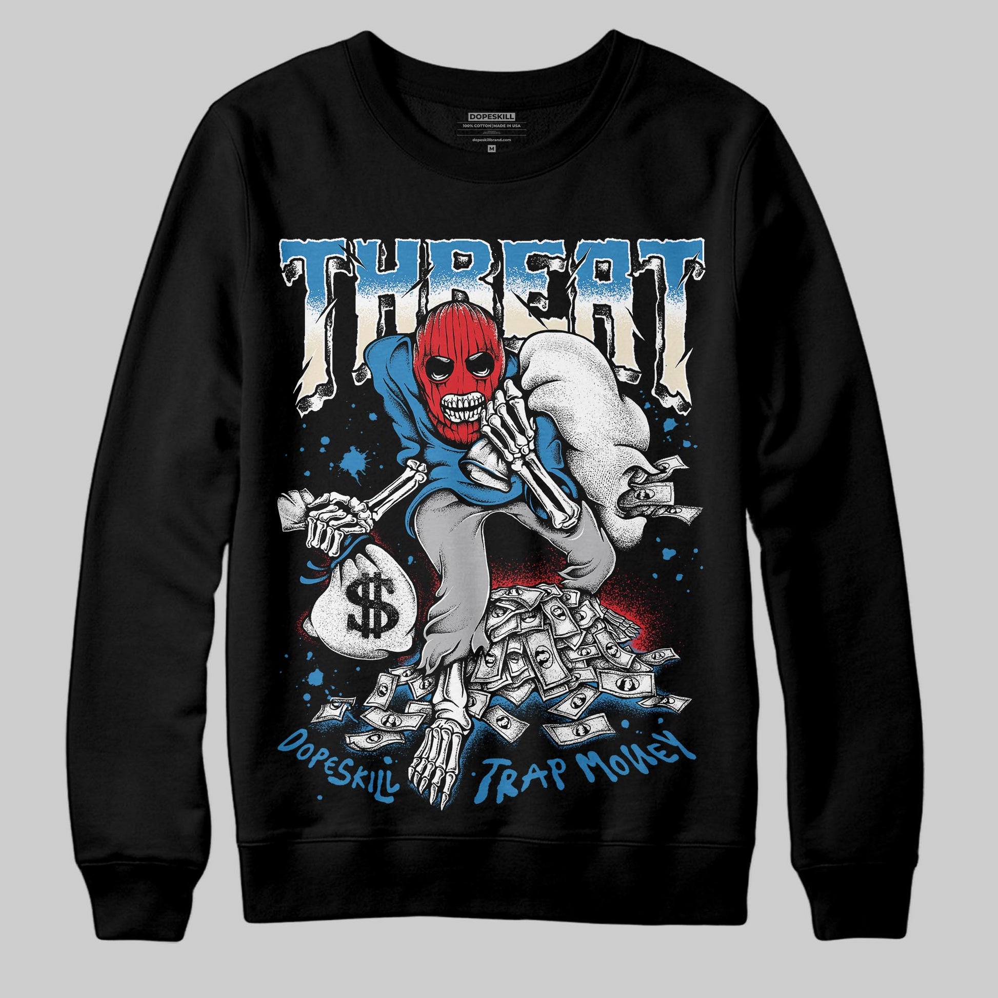 Jordan 3 Retro OG Rare Air DopeSkill Sweatshirt Threat Graphic Streetwear - Black