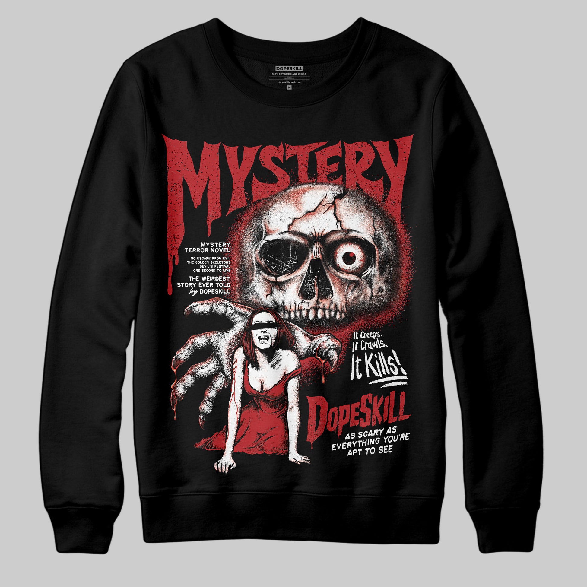 Jordan 12 Retro Flu Game (2025) DopeSkill Sweatshirt Mystery Ghostly Grasp Graphic Streetwear - Black