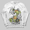 Jordan 4 GS “Light Lemon Twist” DopeSkill Long Sleeve T-Shirt Smile Through The Pain Graphic Streetwear - White