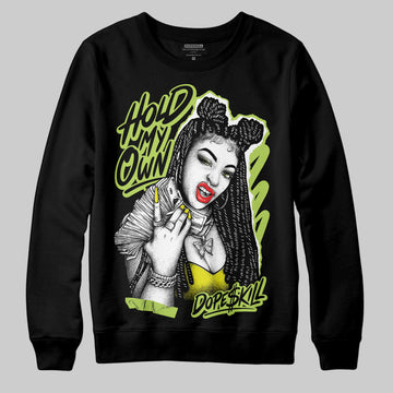 Jordan 13 Retro Bright Cactus DopeSkill Sweatshirt New H.M.O Graphic Streetwear - Black