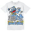 Jordan 9 Powder Blue DopeSkill T-Shirt Born To Be Rich Graphic Streetwear - White 