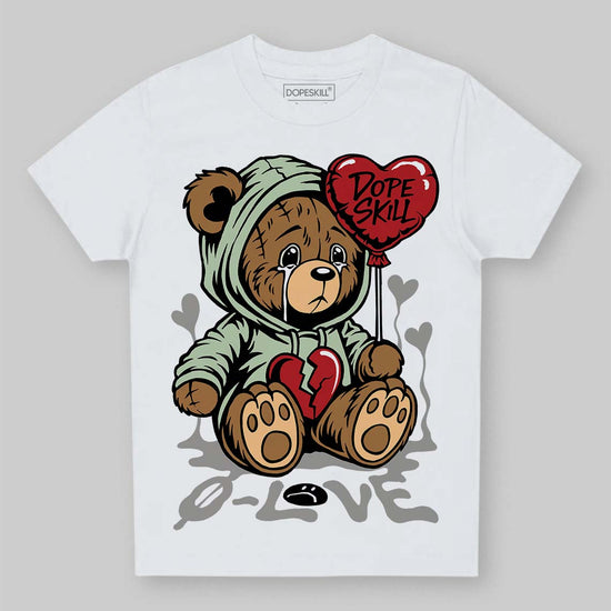 Jordan 4 WMNS “Seafoam” (2025) DopeSkill Toddler Kids T-shirt Broken Bear Graphic Streetwear - White