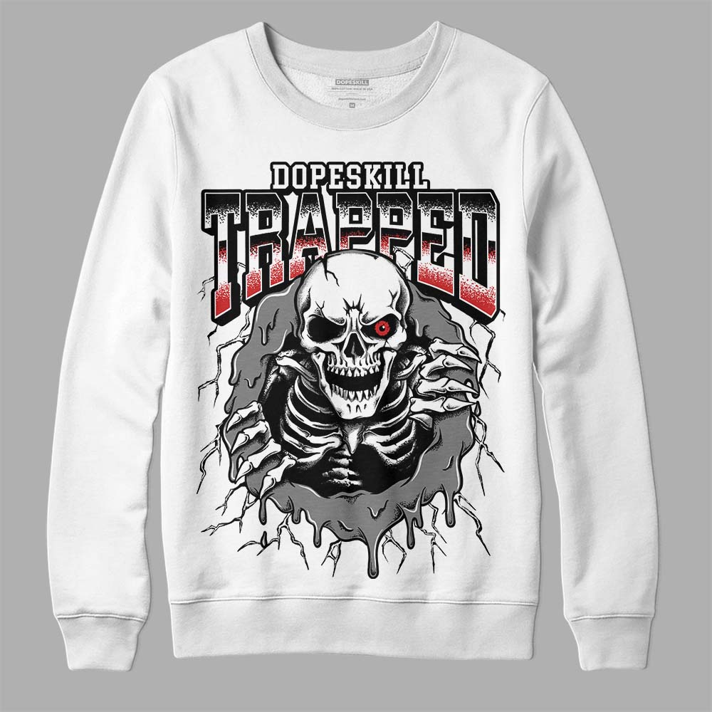 Jordan 1 High OG “Black/White” DopeSkill Sweatshirt Trapped Halloween Graphic Streetwear - White 