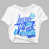 Royal Blue Sneakers DopeSkill Women's Crop Top LOVE Graphic Streetwear - White 