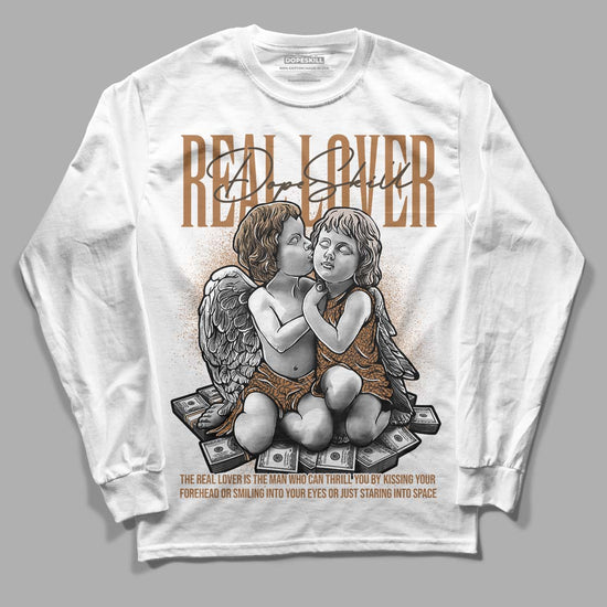 Jordan 3 Retro Palomino DopeSkill Long Sleeve T-Shirt Real Lover Graphic Streetwear - White