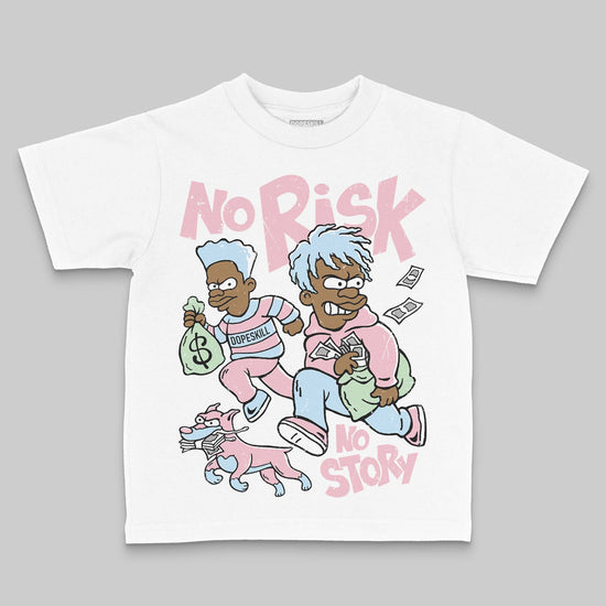 Jordan 4 Retro Valentine's Day (2026) (GS) DopeSkill Toddler Kids T-shirt No Risk No Story Graphic Streetwear - White