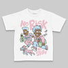 Jordan 4 Retro Valentine's Day (2026) (GS) DopeSkill Toddler Kids T-shirt No Risk No Story Graphic Streetwear - White