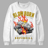 Yellow Sneakers DopeSkill Sweatshirt Slow Burn Graphic Streetwear - White