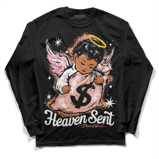 Jordan 11 Low “Legend Pink” DopeSkill Long Sleeve T-Shirt Heaven Sent Graphic Streetwear - Black