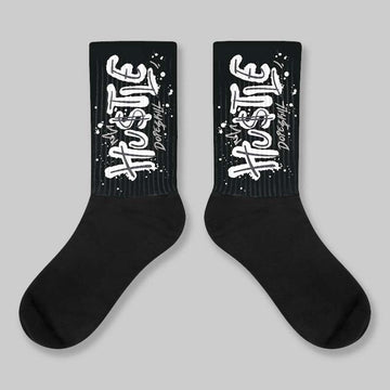 Black Cat 3s DopeSkill Sublimated Sock Hustle Graphic
